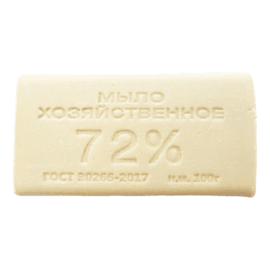 Мыло кусковое хозяйственное 100 г 72% без обертки ММК, светлое