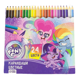 Карандаши цветные, 24 цвета "My Little Pony"