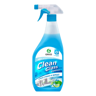Средство для стекол и зеркал 600 мл "Clean Glass" GRASS Голубая лагуна