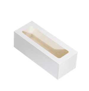 Упаковка бумажная с ложементом ForGenika CAKE ROLL XL Window White 300*120*100