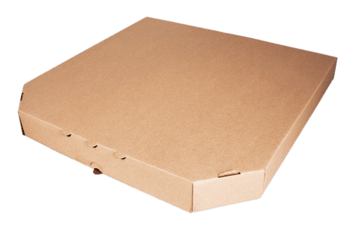 Коробка под пиццу 400*400*40 БУРАЯ, со скошенными углами