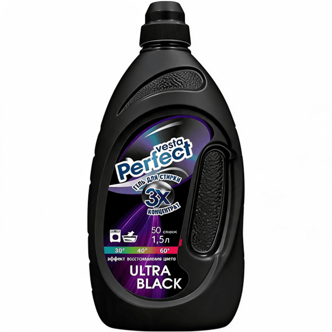 Гель для стирки 1,5 л "Vesta" PERFECT, Ultra Black